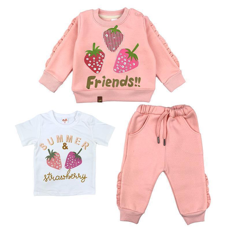 Conjunto de niña bebe AURORA FRESA